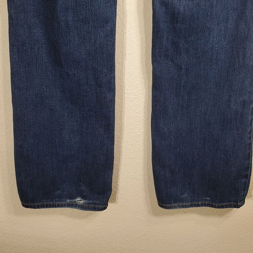 American Eagle Outfitters Womens Slim Boot Jeans Size 8 Long Stretch Blue Denim - Picture 12 of 13